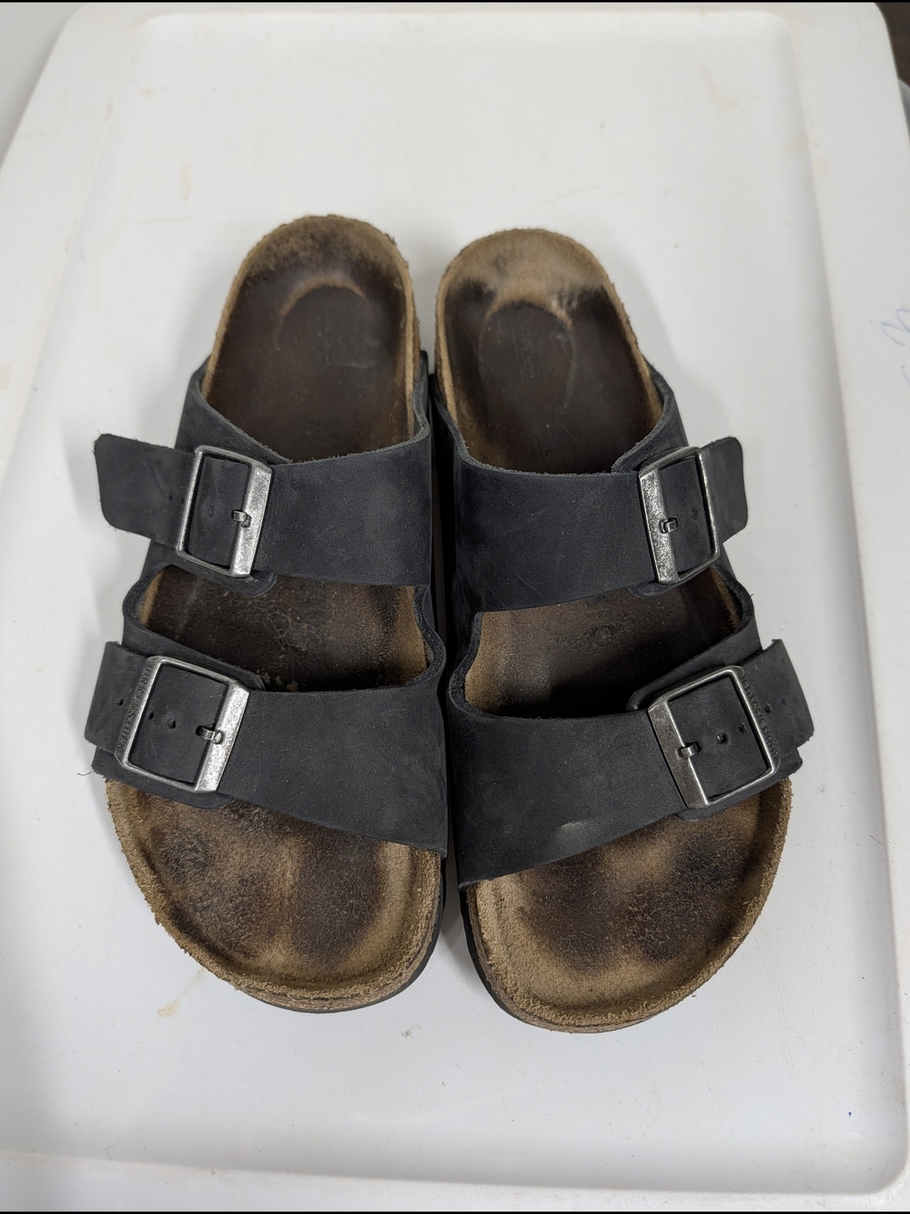 Birkenstock Black Two-Strap Adjustable Buckle Sandals
